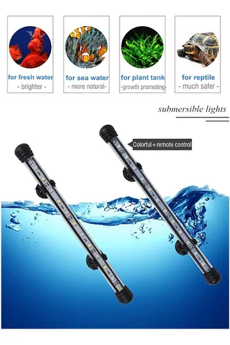 Luz Led Sumergible Para Acuarios Mq 36 In, 13w Color Chan...