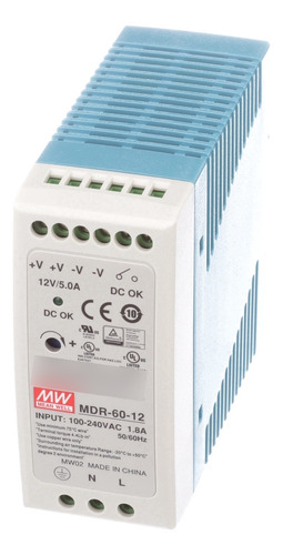 Kit 20x Fonte De Alimentação 12v/5a Mdr-60-12 Mean Well