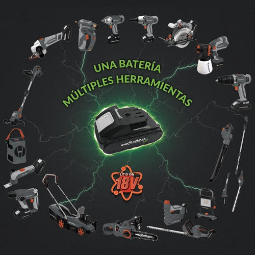 Imagen 6 de 8 de Sierra Circular Inalambrica 6 1/2 18v + Bat + Cargador