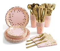 Comprar Kit De 10 Platos Vasos Cubiertos Decoración Para Cumpleaños