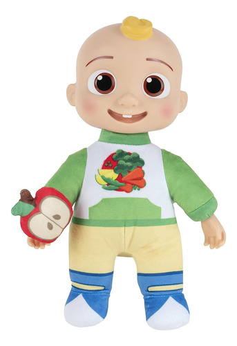Cocomelon Snack Time Presenta Jj Doll Con Red Apple Plush -