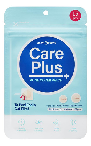 Olive Young Care Plus Spot Patch (15 Unidades) | Parche Hidr
