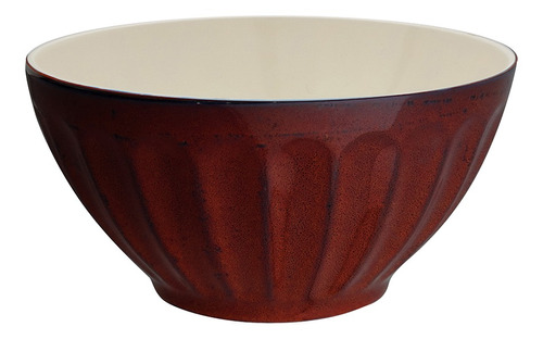 Bowl, Ensaladera En Cerámica Rojo Oscuro