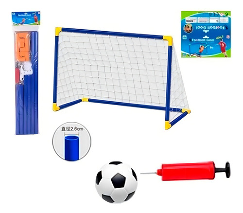 Conjunto de arco de futebol infantil com inflador e bola para crianças