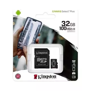 Cartão Micro Sd Canvas Select Plus Kingston 32gb 100mb/s