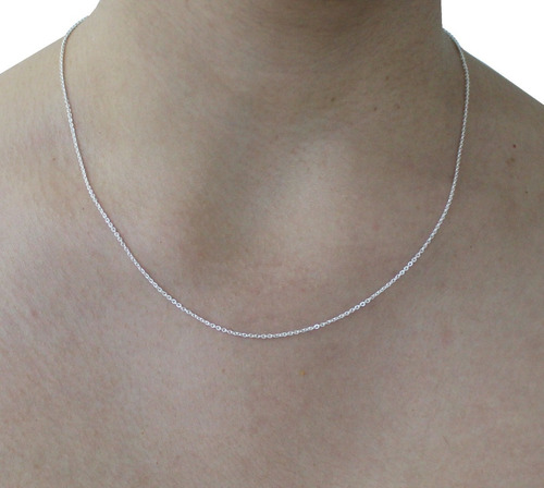 Imagen 4 de 10 de Cadena De Plata Ley 925 De 45 Cm Delgada Para Mujer Agálea