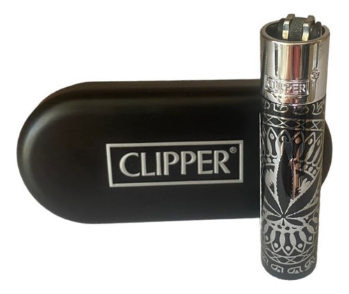 Encendedor Clipper Metal Recargable Colección Leaves Premium