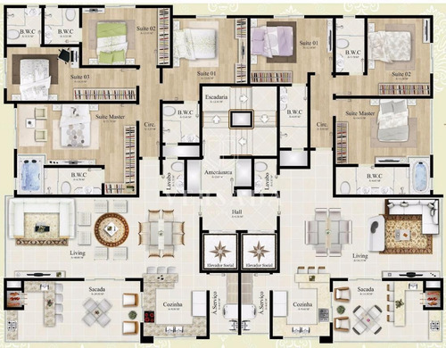 Imagem 7 de 7 de Apartamento Com 3 Suítes - Quadra Mar Meia Praia - 700