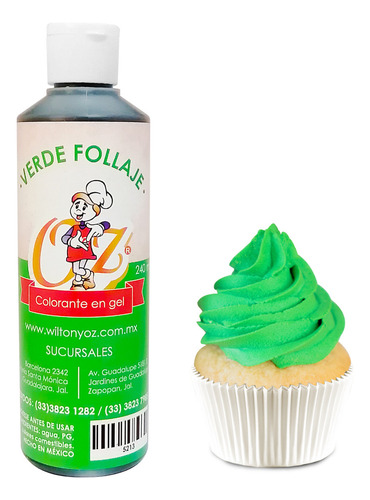 Colorante Verde Comestible En Gel Grande 240 Ml Repostería