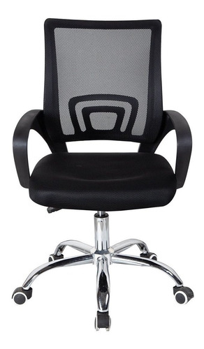 Imagem 1 de 4 de Cadeira de escritório Trevalla TL-CDE-26-1 ergonômica  preta com estofado de mesh
