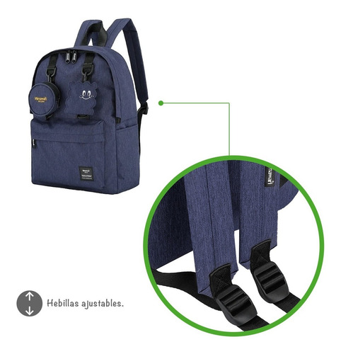 Imagen 3 de 10 de Mochila Himawari 0422 Con Monedero