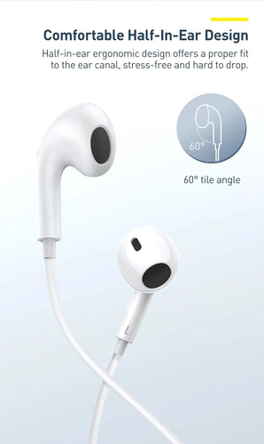 Audífonos Baseus Tipo C Encok C17 Con Micrófono Control Volu