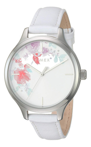 Reloj Timex Crystal Bloom Para Mujer De 36 Mm, Esfera Blanca