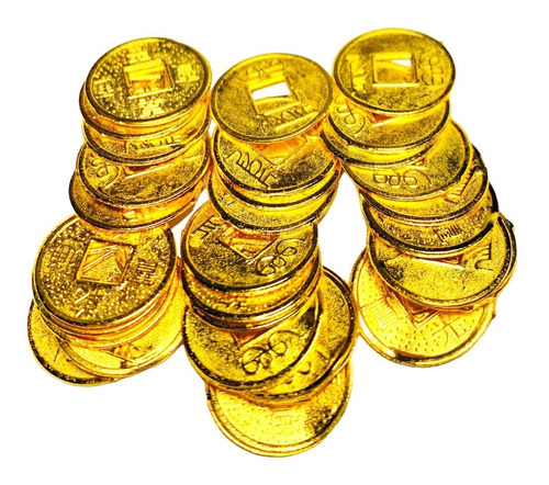Monedas Chinas Metal Chicas Small Oro Dorado 1.5 Cm 300 Pcs