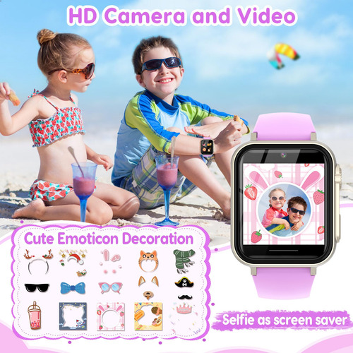 Reloj Inteligente Para Niños Incluye Protector Y Juegos
