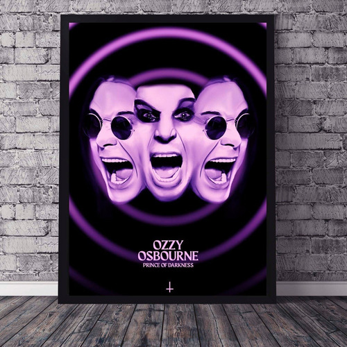 Cuadro Marco Negro 33x48cm Ozzy Osbourne Black Sabbath Fan