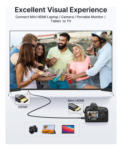 Jsaux Mini Hdmi A Cable Hdmi 15 Pies, [concha De Aluminio, Y