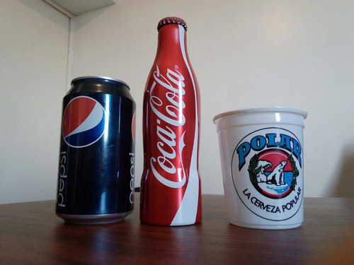 Colección De Lata Botella Y Vaso (polar Coca Cola Y Pepsi)