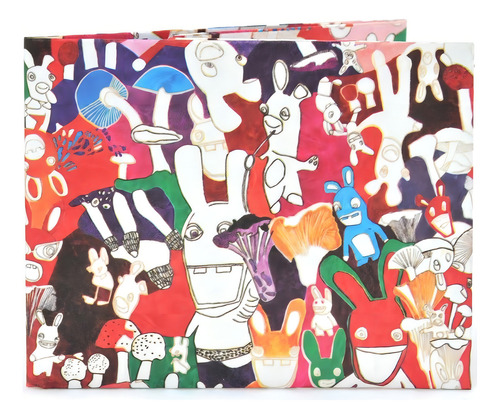 Billetera Monkey Wallets Conejos Color Blanco De Tyvek - 7.5cm X 9.5cm