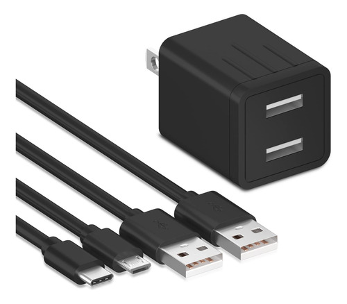 Kindle Fire Cargador Rapido [listado Ul] Cable Micro Usb C 7