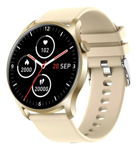 Smartwatch Órion Prova D'água C/ Strava Alexa Gps Integrado Prata Bege
