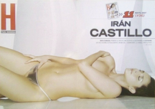 Póster Doble De Irán Castillo Y Larissa Riquelme. 27x38 Cm. (Usado)