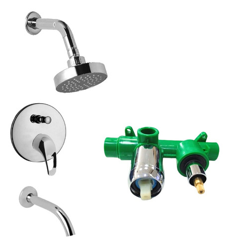 Grifería Ducha Embutir Con Transferencia Fusión Link Hydros
