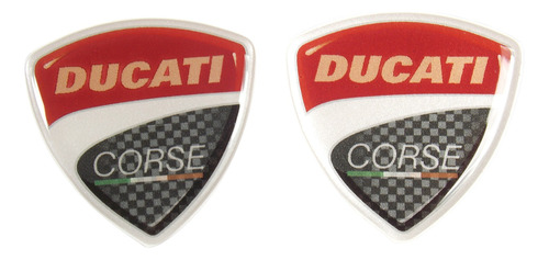 Emblema Adesivo Resinado Ducati Corse 5x5 Par Rs4