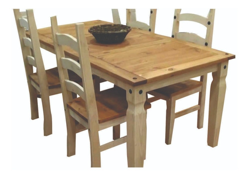 Mesa De Comedor,madera Pino,modelo Victoria