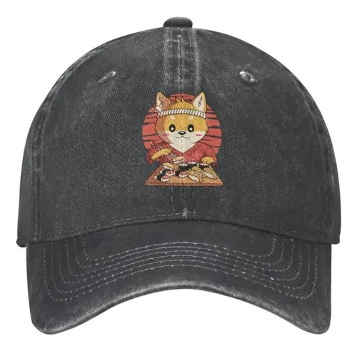 Gorra De Béisbol Para Perros Shiba Inu Comiendo Sushi Japoné