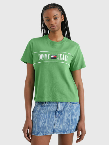 Polera Archive Con Logo Mujer Tommy Jeans Verde