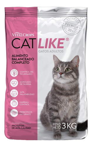 Alimento Catlike Gato Adulto X Bolsa 3 Kilos