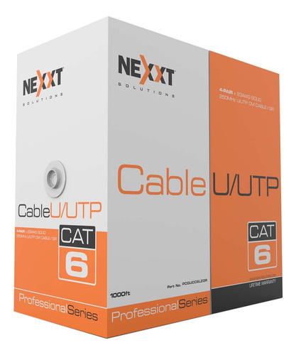 Nexxt Pcgucc6lzgr Cable Utp Cat6 Cobre Lszh 23awg Gris 305m