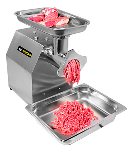 Molino De Carne Eléctrico Rhino Moca-12 Acero Inox.