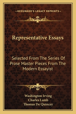 Libro Representative Essays: Selected From The Series Of ...