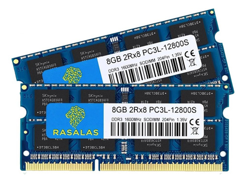 Memoria RAM  16GB 2x8GB Rasalas 2x8gb-pc3l-12800-blue