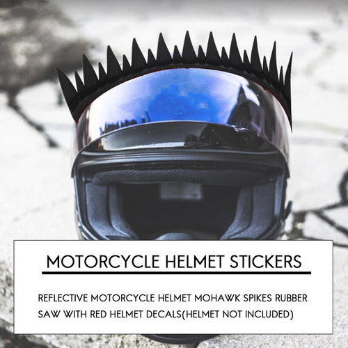 A Casco Reflectante Mohawk Spikes Rubber Saw Con Casco Rojo