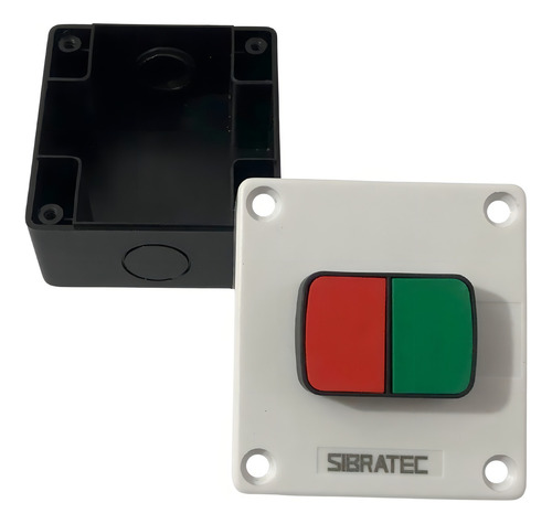 Botoeira Para Comando Pulsador Duplo Verde Vermelho