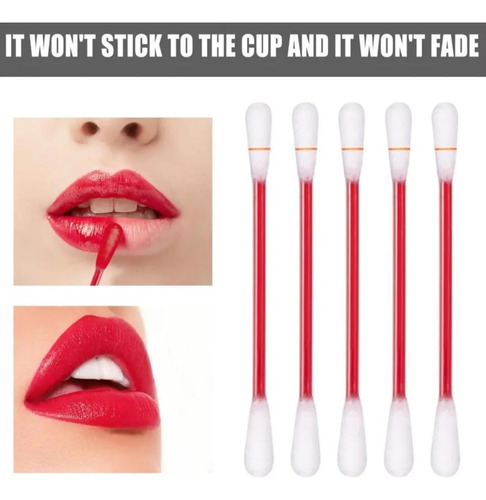 Imagen 2 de 10 de Cotton Swap Lip Glaze Cotonetes Con Tinta Para Labios