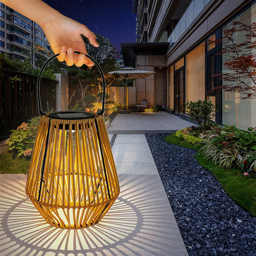 *- Luzes Solares De Vime Para Jardim, Acampamento Ao Ar