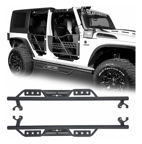 Wrangler Jku Estribo Lateral Caida Ancha Para Jeep Jk 4