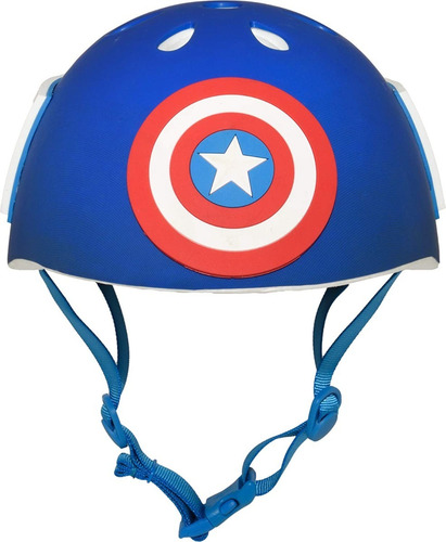 Imagen 2 de 10 de Casco Protector Capitan América Niños 3 A 7 Bicicleta Skate