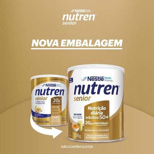 Suplemento Alimentar Nutren Senior Sem Sabor 370g - Nestlé