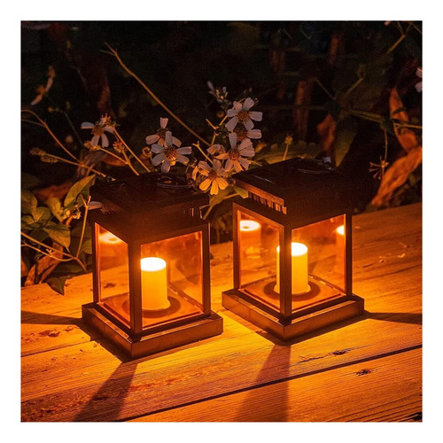 2 Paquete Farol Led Solar Para Velas,ip65 Resistente Al Agua