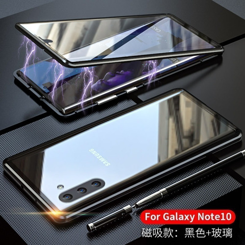 Carcasa Magnética Para Samsung Note8 9 10 Doble Cara Cristal