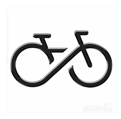 Adesivo Emblema Bike Bicicleta Forever Preto Resinado 3d