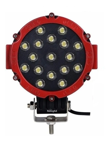 Faro Led Tipo Arb 51w De 7 Pulgadas Para Rusticos Y 4x4 Rojo