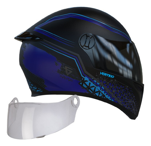 Casco Integral Moto Vertigo V50 Quantum + Visor Transparente