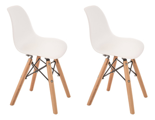 2 Sillas Eames Infantil Modernas (blanca, Gris Y Rosa) Duduk