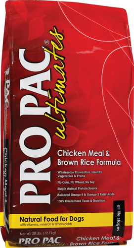 Imagen 3 de 5 de Alimento Perros Pro Pac Pollo Y Arroz Integral 12 Kg